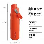 Termiczna butelka na wodę Stanley Aerolight ™ IceFlow 0,6 L- Tigerlily - 4