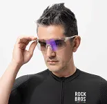 Okulary sportowe Rockbros SP338 – 3 wymienne soczewki: fotochromowe, polaryzacyjne i żółte nocne - transparent purple - 14