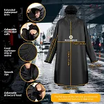 Ponczo przeciwdeszczowe Rockbros YPY022 unisex z miejscem na plecak - 3