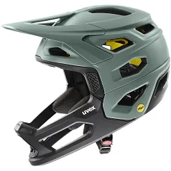 Kask rowerowy UVEX Revolt MIPS z zdejmowaną gardą - moss green black matt