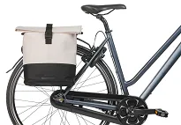 Torba miejska Basil Cove - bicycle shopper MIK Hooks - 14-16L - off-white/black - 3