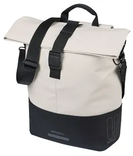 Torba miejska Basil Cove - bicycle shopper MIK Hooks - 14-16L - off-white/black