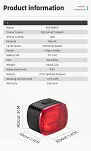 Lampka rowerowa tylna Rockbros Q2S - z inteligentnym systemem stop - 9