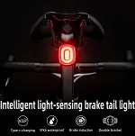 Lampka rowerowa tylna Rockbros Q2S - z inteligentnym systemem stop - 4