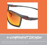 Okulary Alpina BURST - Black, szkło red S3 - 5