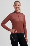 Ciepła damska bluza kolarska Rogelli MONO DWR, chutney - 3