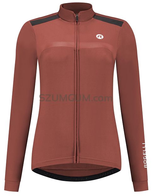 Ciepła damska bluza kolarska Rogelli MONO DWR, chutney