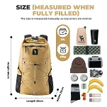 Ultralekki, wodoodporny, składany plecak Qunature H49, 20 L - khaki - 3