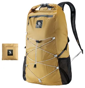 Ultralekki, wodoodporny, składany plecak Qunature H49, 20 L - khaki