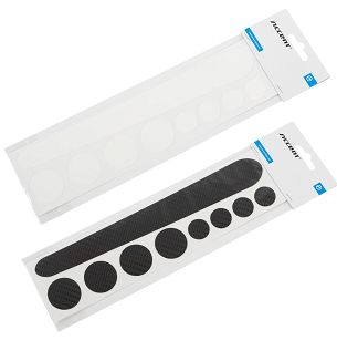 Zestawy ochronnych naklejek na rower Accent 9 sztuk AC-CC02 czarne i przeźroczyste