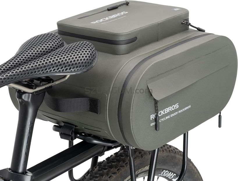 Torba rowerowa Rockbros AS-130 - wodoodporna, na bagażnik, pojemność 14L - szara