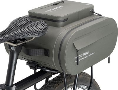 Torba rowerowa Rockbros AS-130 - wodoodporna, na bagażnik, pojemność 14L - szara