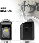 Przednia lampa z pilotem - Rockbros M8 1600 lm GoPro - black - 13