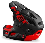 Kask z odpinaną szczęką MET Parachute MCR MIPS - black red matt glossy - 2