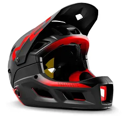 Kask z odpinaną szczęką MET Parachute MCR MIPS - black red matt glossy