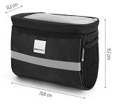 Torba rowerowa na kierownicę z etui na telefon - Wozinsky WBB12BK - 4