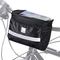 Torba rowerowa na kierownicę z etui na telefon - Wozinsky WBB12BK