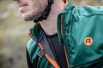 Ultralekka kurtka rowerowa Rogelli CADENCE bez ocieplenia, khaki-czarno-pomarańczowa - 9