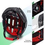 Kask rowerowy Rockbros ZN1001 z zintegrowanym oświetleniem 360°, red - 6