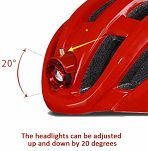 Kask rowerowy Rockbros ZN1001 z zintegrowanym oświetleniem 360°, red - 5