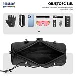 Torba rowerowa na kierownicę Rockbros Road to Sky TL002, 1,5 l, wodoodporna, czarna - 2