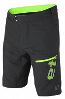 Spodenki + szorty rowerowe z wkładką - Etape FREERIDE,  czarno -zielone roz. S