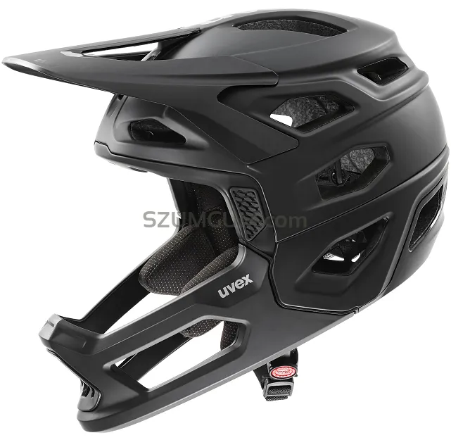 Kask rowerowy UVEX Revolt z zdejmowaną gardą - black matt