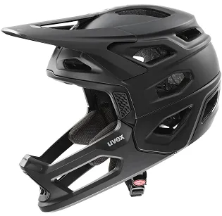 Kask rowerowy UVEX Revolt z zdejmowaną gardą - black matt