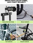 Składane zapięcie rowerowe Rockbros na szyfr z uchwytem 120 cm, stal 8 mm - 2