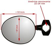 Lusterko rowerowe AJS na obejmę - 5