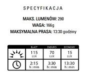 Lampka przednia LEZYNE LITE DRIVE STVZO PRO 115 115 luxów/310 lumenów, usb czarna - 4