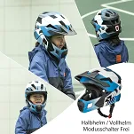 Kask młodzieżowy z odpinaną szczęką Rockbros TS-61 - blue-white-black - 10