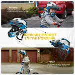 Kask młodzieżowy z odpinaną szczęką Rockbros TS-61 - blue-white-black - 3