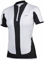 Koszulka rowerowa damska Etape Fortuna, biało-czarna roz. XL