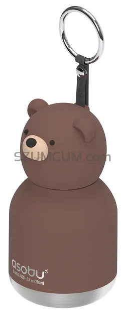 Butelka termiczna Asobu Mini Bestie 200 ml - brown bear