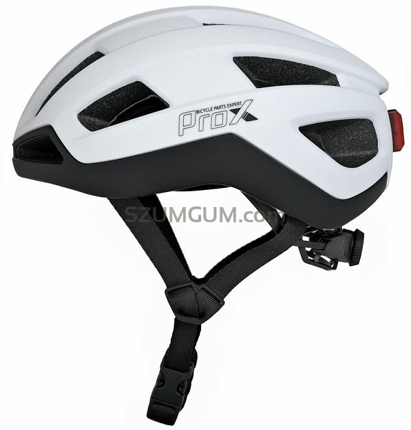 Uniwersalny kask rowerowy Prox Magneto Led - biało-czarny