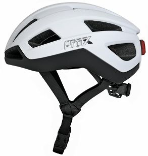 Uniwersalny kask rowerowy Prox Magneto Led - biało-czarny