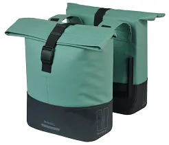 Torba miejska Basil Cove - Double Pannier Bag - 28-32L - silvergreen/black