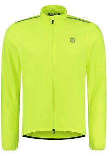 Ultraodporna rowerowa kurtka przeciwdeszczowa Rogelli DISTANCE na obfity deszcz, odblaskowo żółta