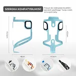 Koszyk na bidon Rockbros BBC2504 aluminiowy ultralekki - niebieski - 3