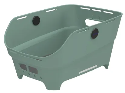 Kosz tylny Basil Cento Neo WSL - 21 L - silvergreen