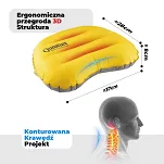 Ultralekka dmuchana poduszka kempingowa Qunature - grey - 5