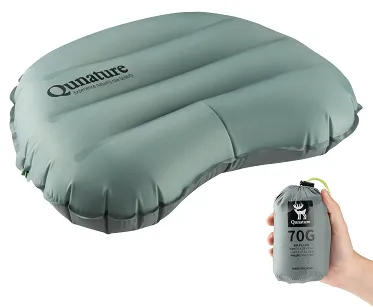 Ultralekka dmuchana poduszka kempingowa Qunature - grey