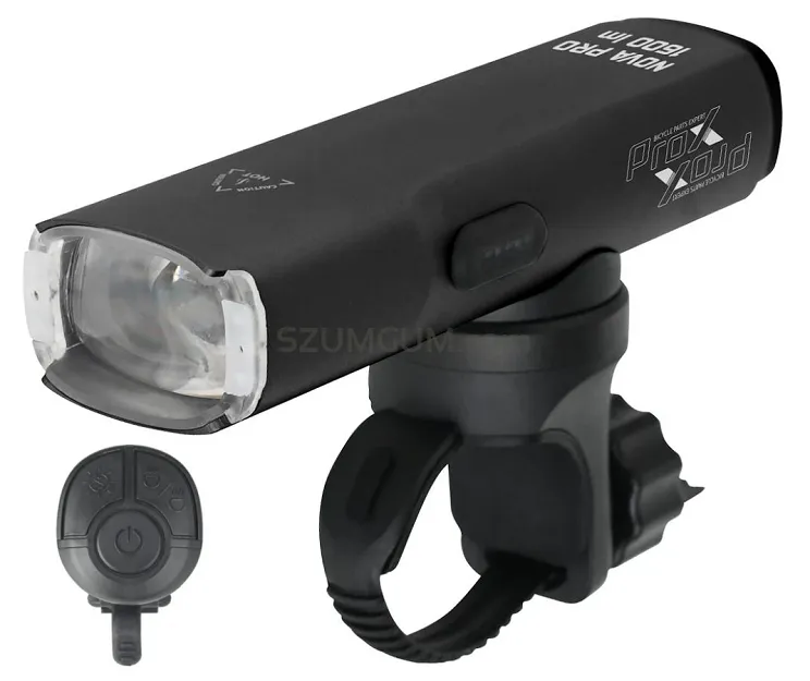 Lampka przednia z pilotem Prox Nova Pro 1600 lm, 4000 mAh - black
