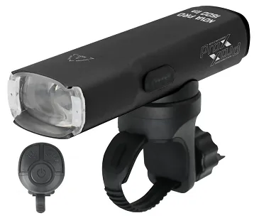 Lampka przednia z pilotem Prox Nova Pro 1600 lm, 4000 mAh - black