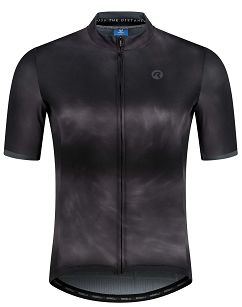 Modna koszulka kolarska Rogelli TIE DYE, czarno-szara