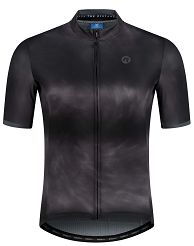 Modna koszulka kolarska Rogelli TIE DYE, czarno-szara