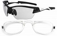    Fotochromowe okulary sportowe Rogelli SHADOW OPTIC z nakładkami na szkła optyczne, czarno-białe