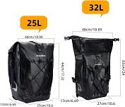 Sakwa rowerowa Rockbros AS-002-2 black / 25- 32L - 10