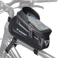 Torba rowerowa na ramę z etui na telefon 1,7 l czarna - Wozinsky WBB28BK